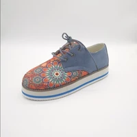 2022 new high quality embroidered flowers platform shoes women flats casual ladies shoes feminino plus size 42 43 shoes woman