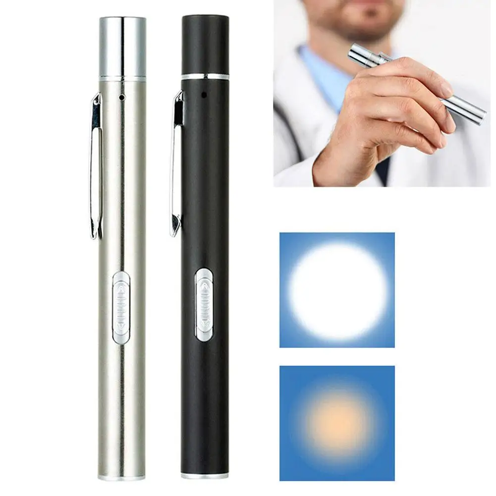 

Светодиодный светильник в виде ручки, многофункциональный легкий фонарь из нержавеющей стали с металлическим зажимом для чтения, кемпинга,...