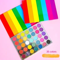 35 rainbow colors eyeshadow palette matte and glitter high pigment eye shadow power brights colorful eye cosmetic makeup pallet