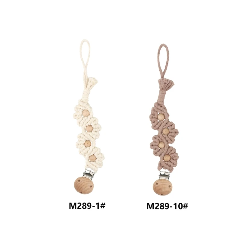 

Anti-drop Pacifier Clip Crochet Cotton Baby Teether Clip Toddler Nipple Chains