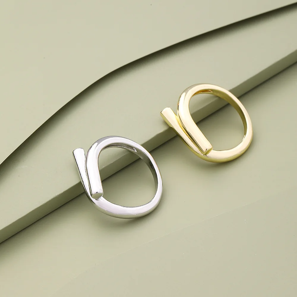 

Irregular Geometric Ring for Women Minimalism Gold Sliver Color Round Splicing Rings Couple Fashion Simple Party Jewelry Gifts