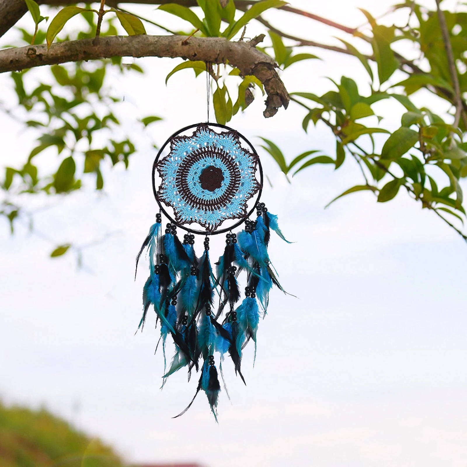 

Feather Dream Catchers Bohemia Wall Hanging Art Macrame Woven Cotton Dream Catcher with Feather Dreamcatcher Ornament Gifts