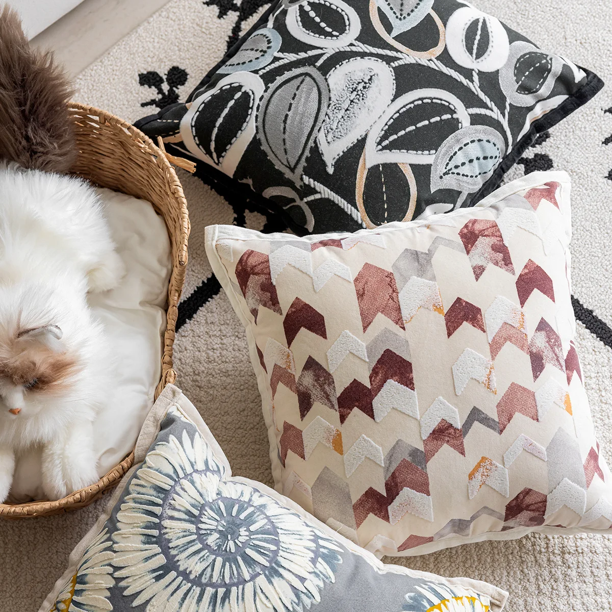 이wana poszewka na poduszkę sofę nowoczesna i minimalistyczna do dekoracji salonu