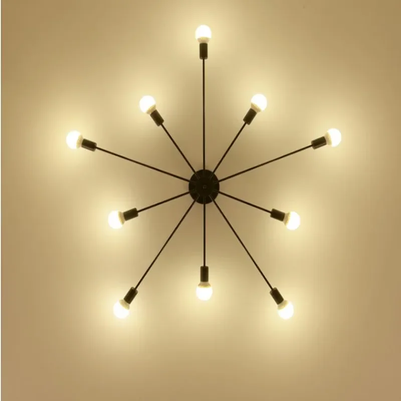 Винтажные лампы для гостиной Iluminacion потолочная кованая люстра Luminaria E27 Dia122cm H20cm