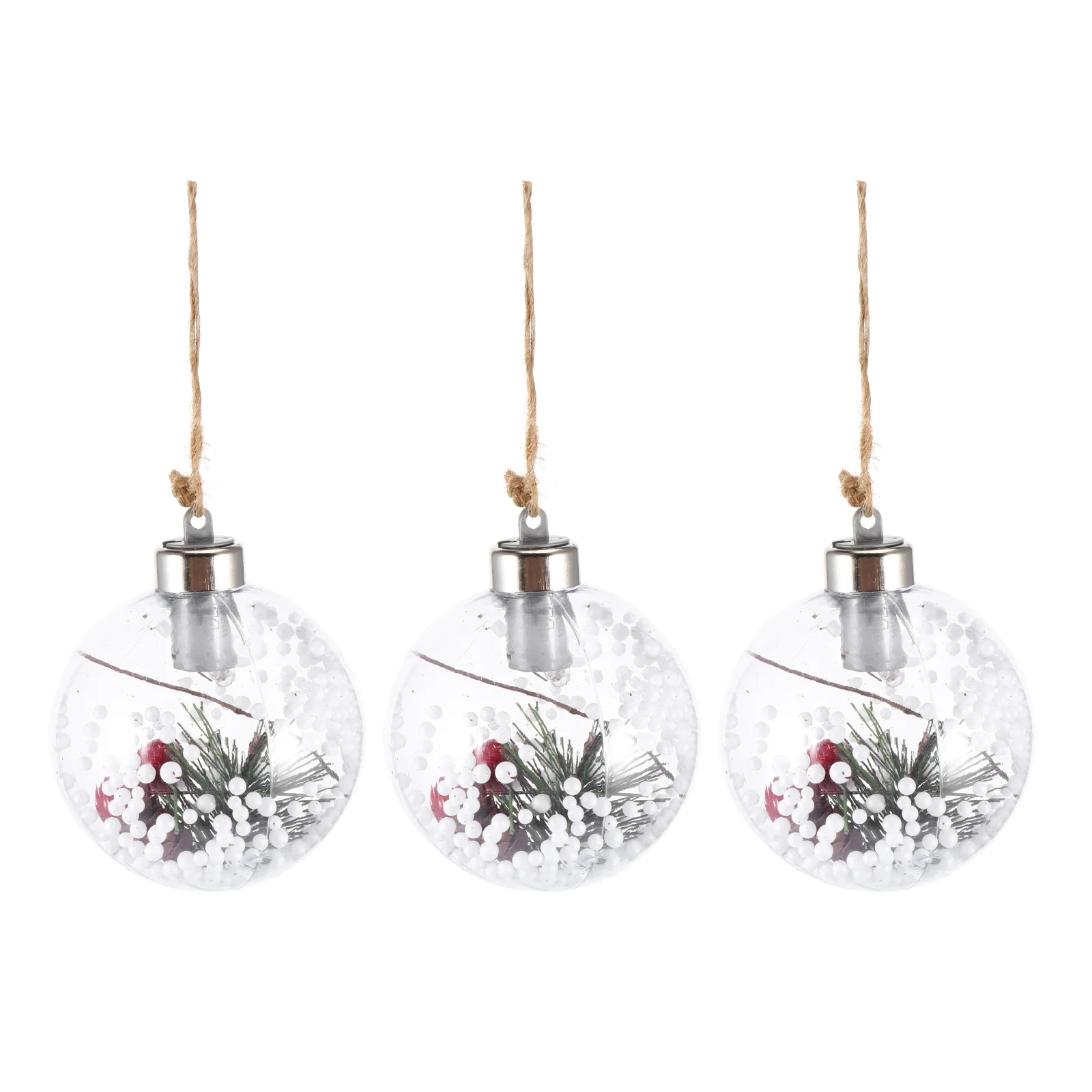 

Christmas Clearlight Hanging Fillable Ornamentslamp Baublesdecorationstree Ornament Decor Heart Shaped