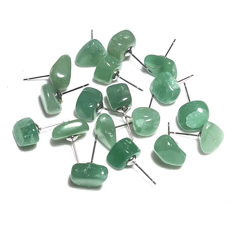 

12pairs Women's Quartz Earrings Irregular Mini Natural Chip Stone Stud amethyst fluorite for Girl Week Theme Fashion Jewelry