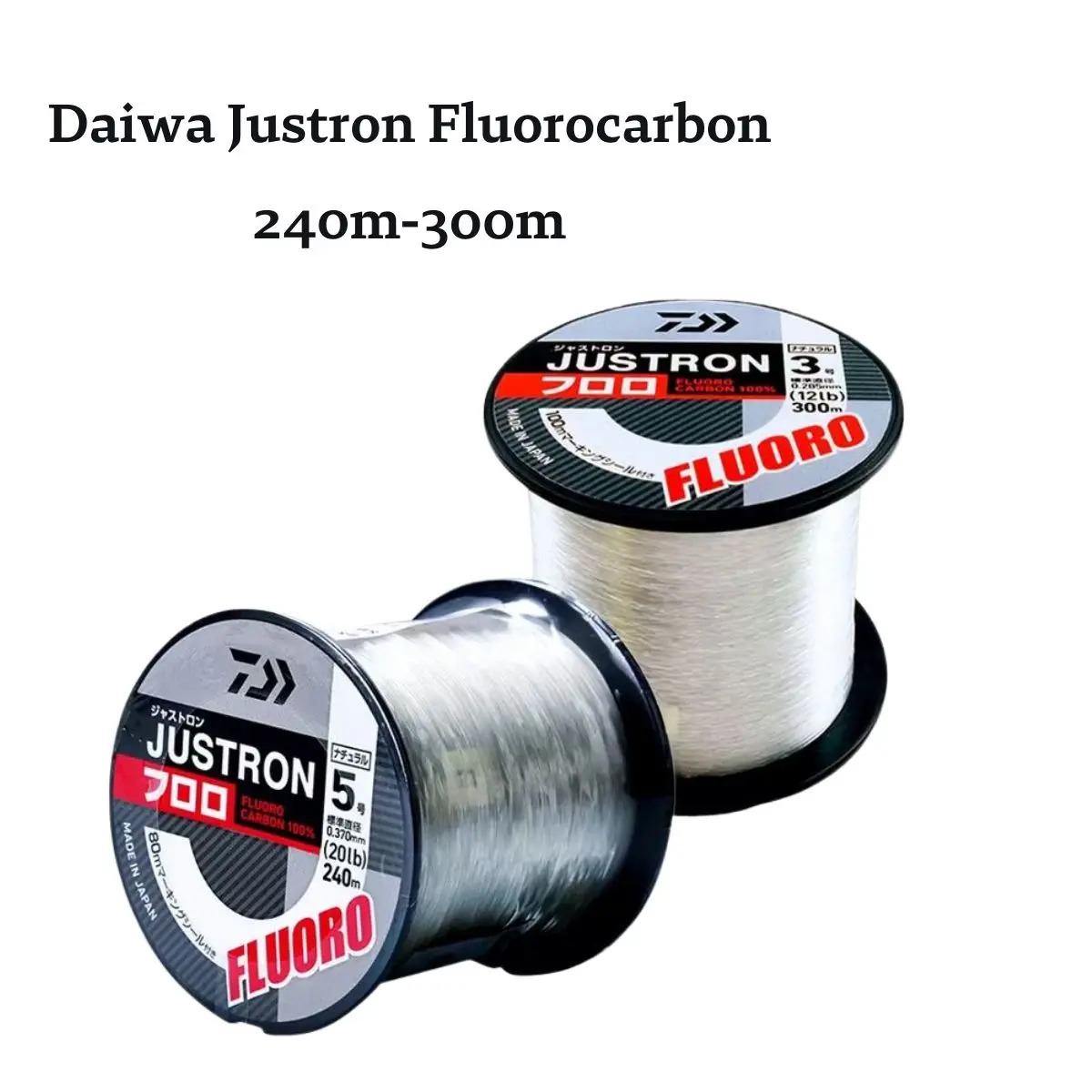 

New Origin Japan Daiwa Justron 100% Fluorocarbon 240m-300m JDM 4LB-20LB Carbon Fiber Mainline Leader Linha Fishing Line