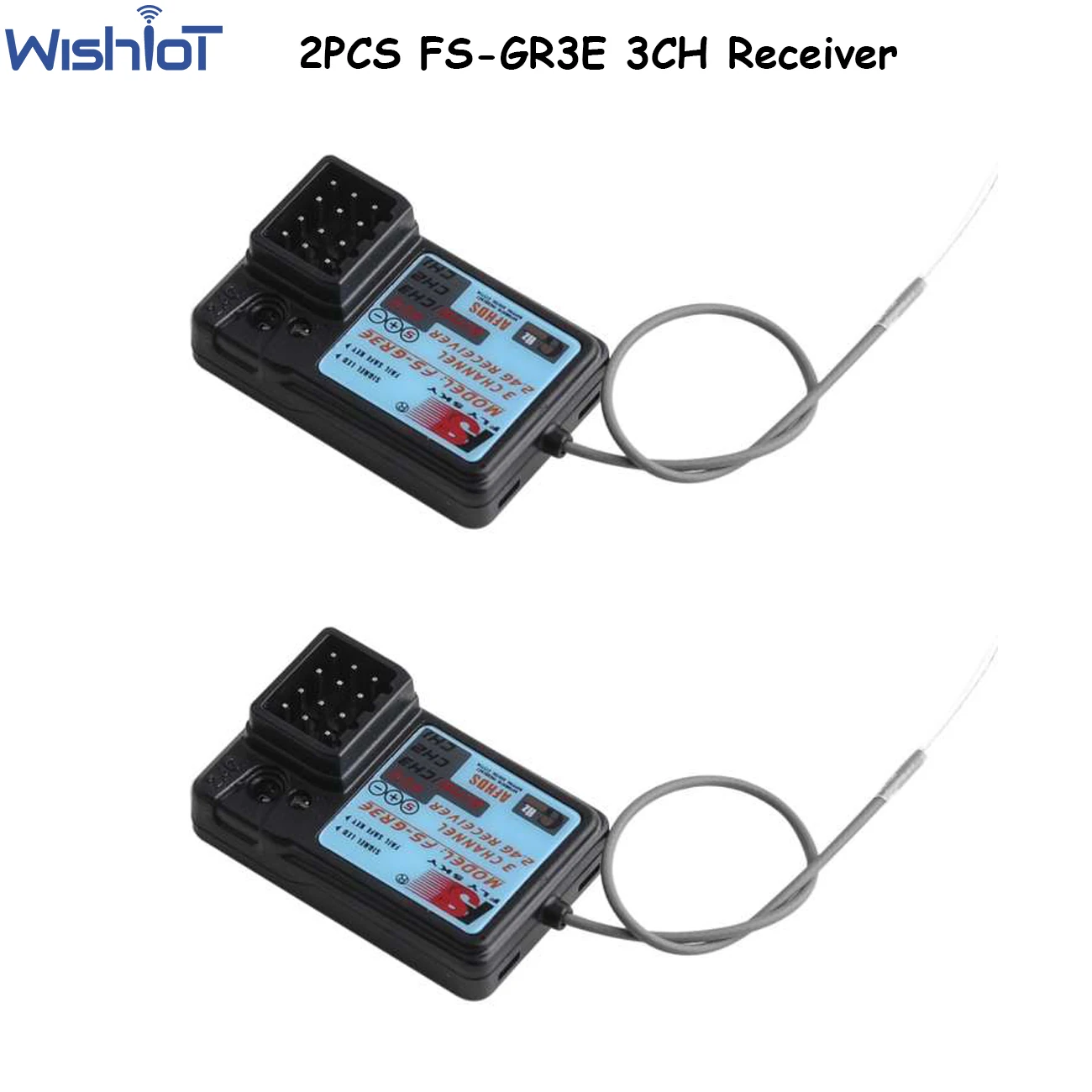 Водонепроницаемый 3-канальный приемник 2xFlySky FS-GR3E с частотой 2,4 ГГц для зеркальной фотовспышки Водонепроницаемый 3-канальный приемник 2xFlySky FS-GR3E с частотой 2,4 ГГц для зеркальной фотовспышки