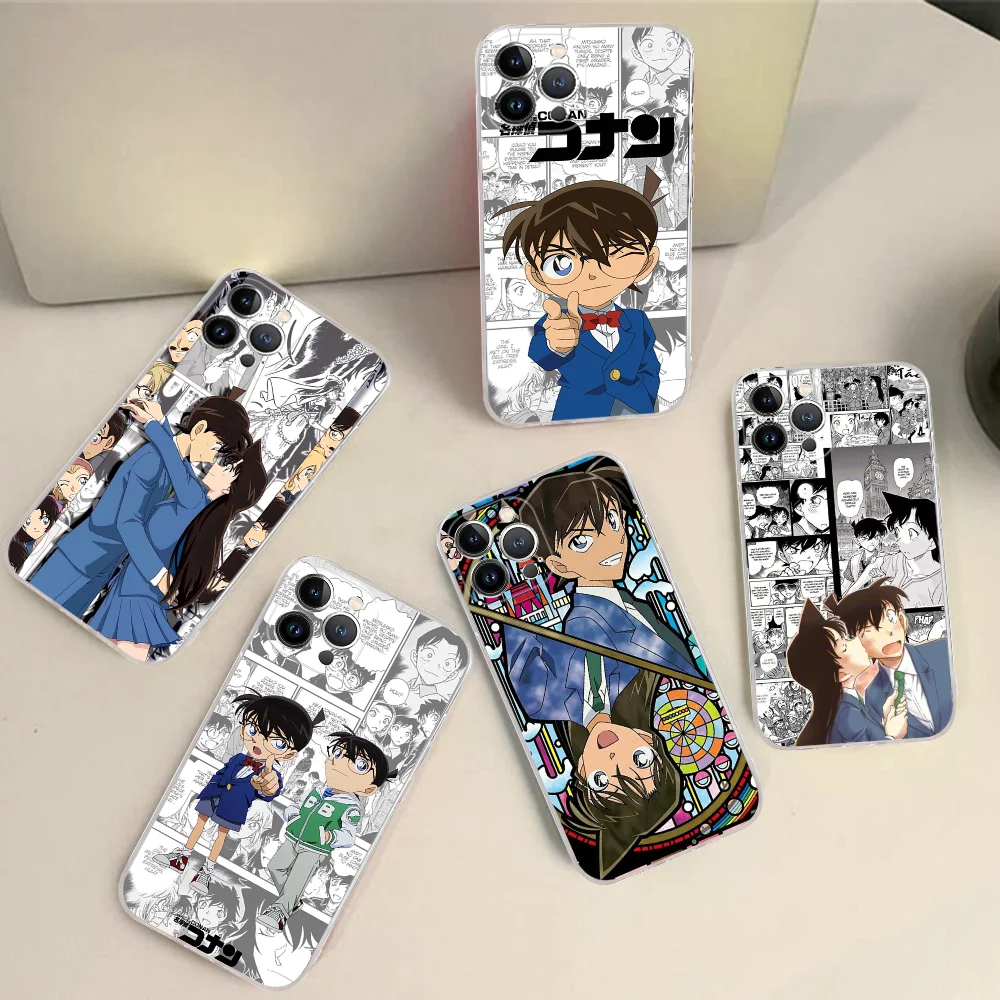 Bilibili Detective Conan Phone Case Silicone Soft For Iphone 15 14 13 12 11 Pro Mini XS MAX 8 7 6 Plus X XR Cover