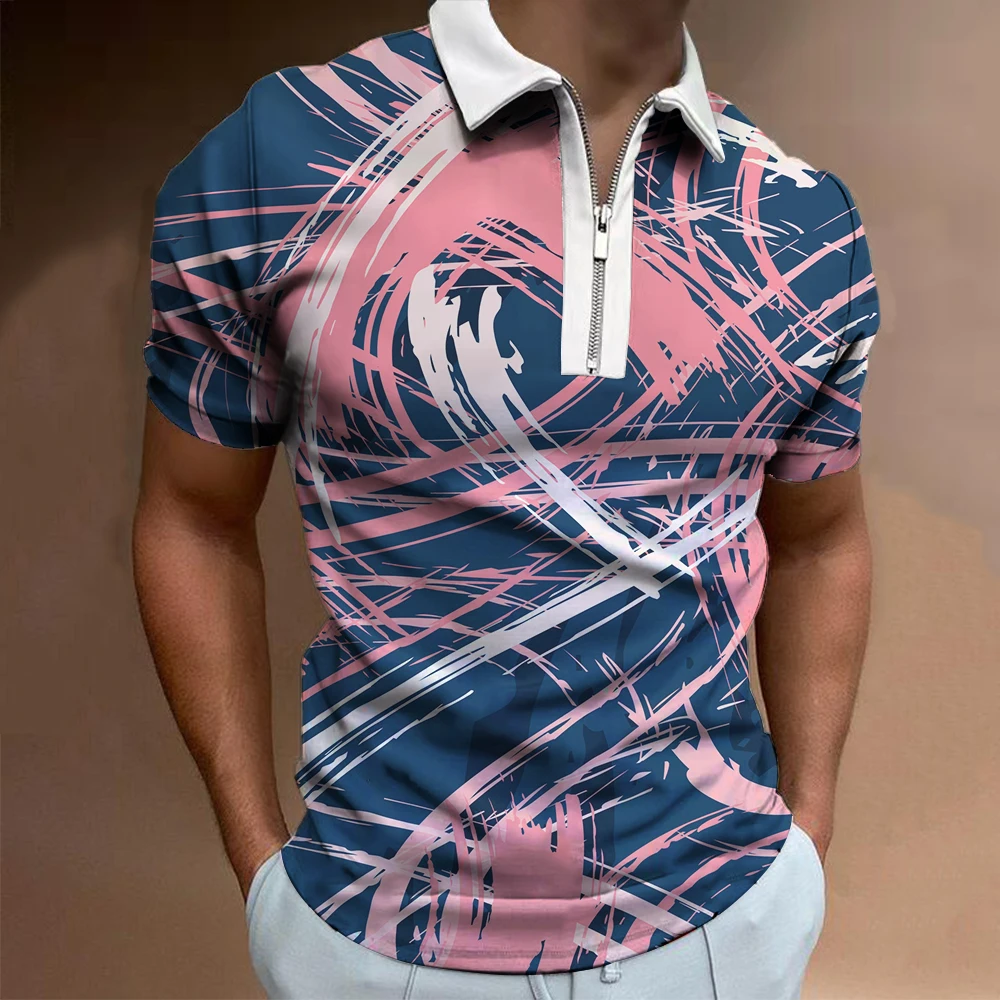 

2022 Newest Men's Polo Shirts Trend Luxury T Shirt for Men Gulf Anti-Pilling Short Sleeved Fashion Turndown Collar Man Clothing