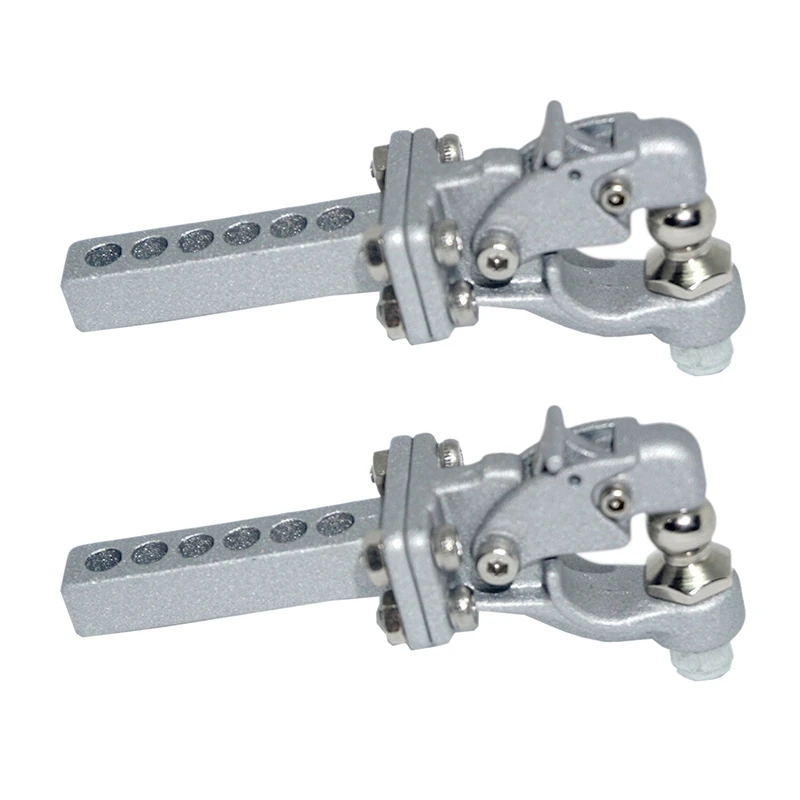 

2X Metal Hitch Trailer Hook For 1:10 Scx10 90046 90047 Traxxas Trx4 Rc Crawler Car(Silver)