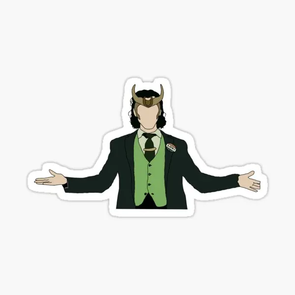 

5 шт. наклеек Loki In The Loki Series для детской комнаты, милые бутылки для воды для гостиной, аниме, окно, автомобиль, мультфильм