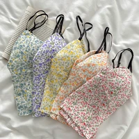 womens underwear sexy floral beautiful back suspender woman vest top short comfortable fashion gathered bra girl