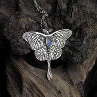 2022 retro new creative pendant necklaces for women charming necklace luna moth personality chains necklace gothic jewelry gift