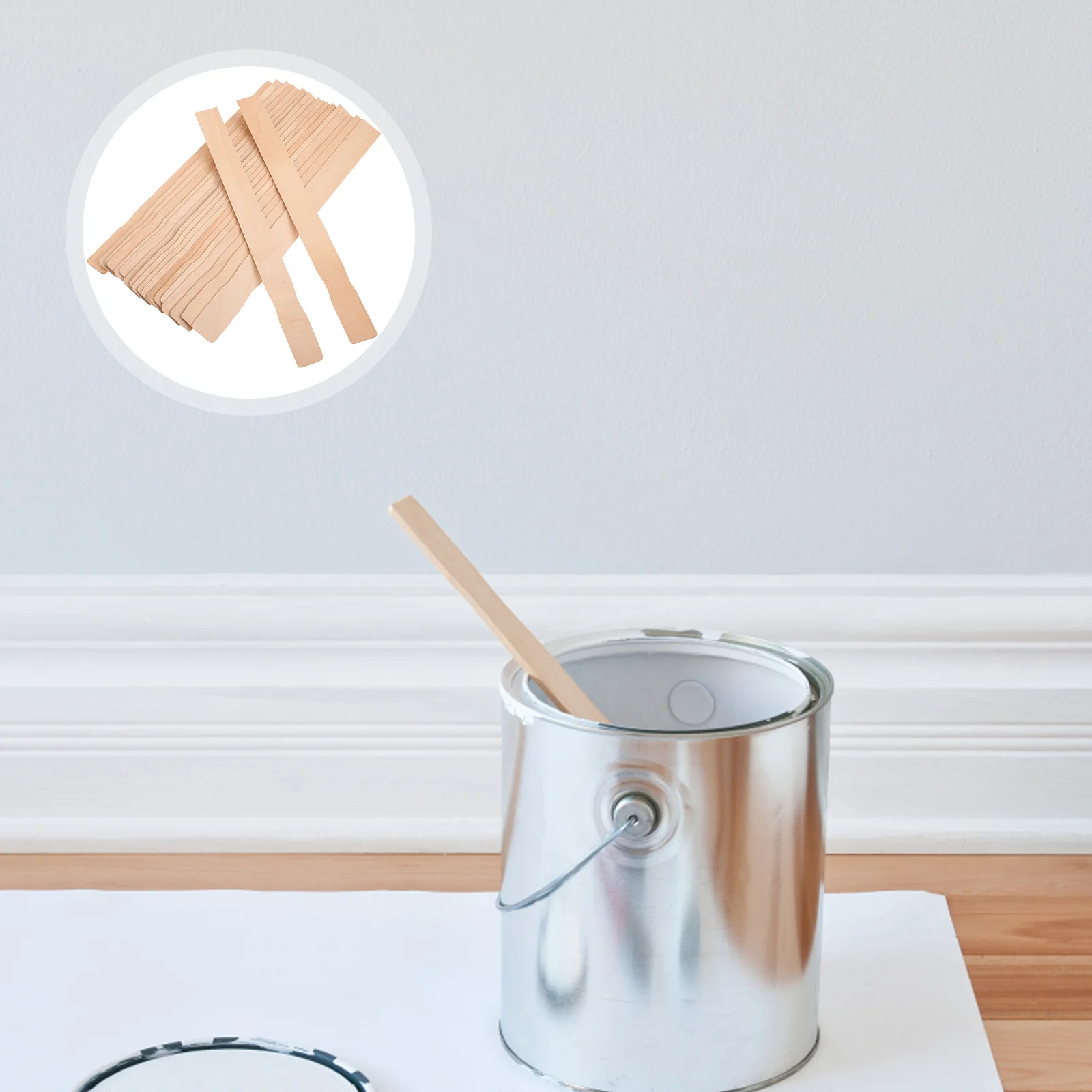 

20Pcs Durable Versatile Portable Wooden Paint Stirring Rods Paint Mixing Sticks Paint Stirrers