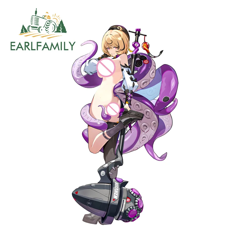 

EARLFAMILY Yidhari Octopus Loli автомобильные наклейки ремонт Zenless Zone Zero Chest сексуальная наклейка виниловый материал наклейки украшения окна