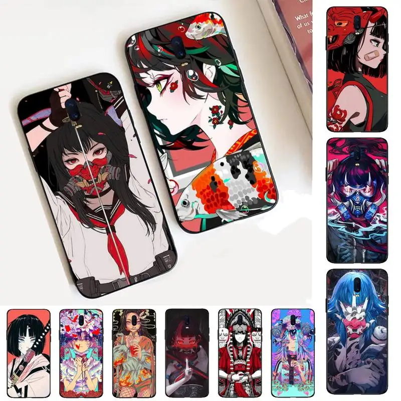 

Japanese Style Anime Girl Phone Case for Vivo Y91C Y11 17 19 17 67 81 Oppo A9 2020 Realme c3