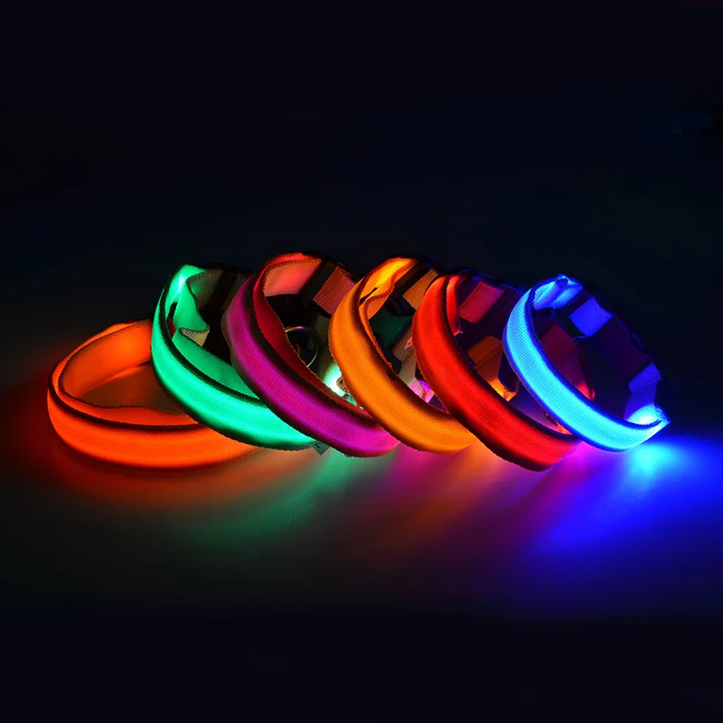 

Safety Accessories Night Pet Dog Pet Supplies Anti-lost Glow Collar Cord Products Luminous Flashing Colorful Night