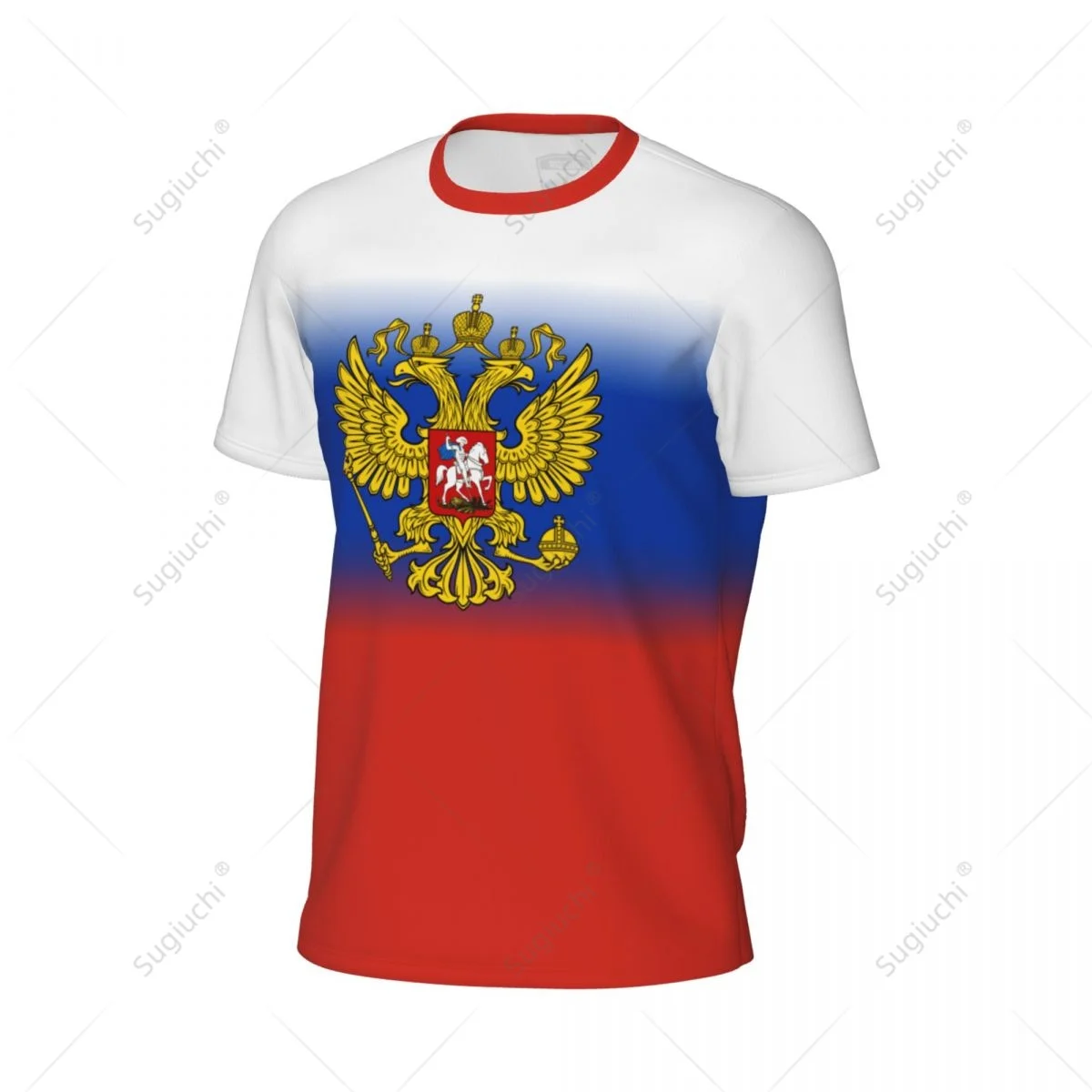 Спортивная Сетчатая футболка с российским флагом для бега велосипеда тенниса