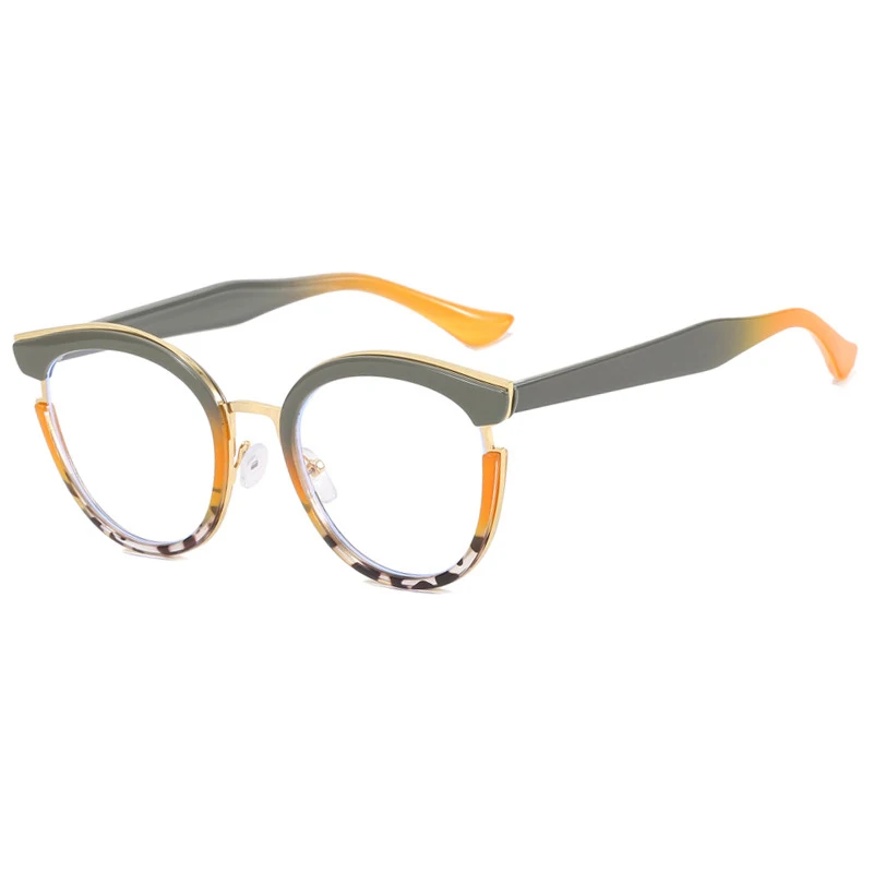 

Dropshipping Cat Eyes TR90 Frame Anti Blue Light Retro Eyeglass Women Luxury Ins Studying Oprical Metal Eyewear for Computer