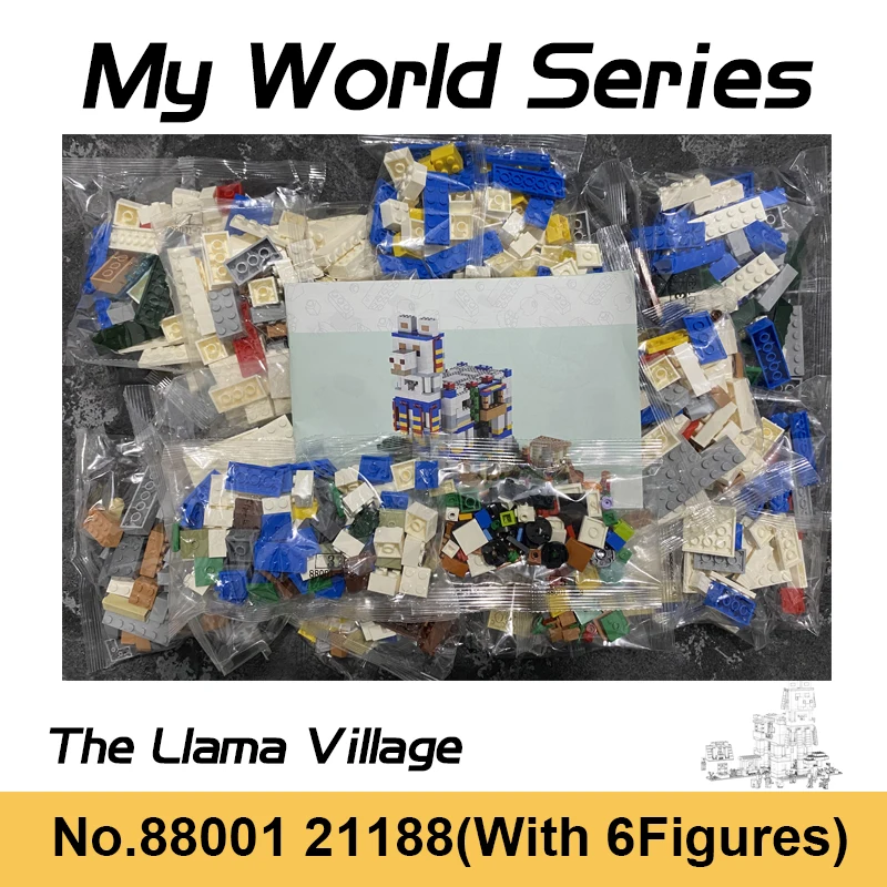 

New My World Series The Llama Village Building Blocks Withered Storm Alpaca Hut Compatible 21188 Bricks Toys For Boy Kids Gifts