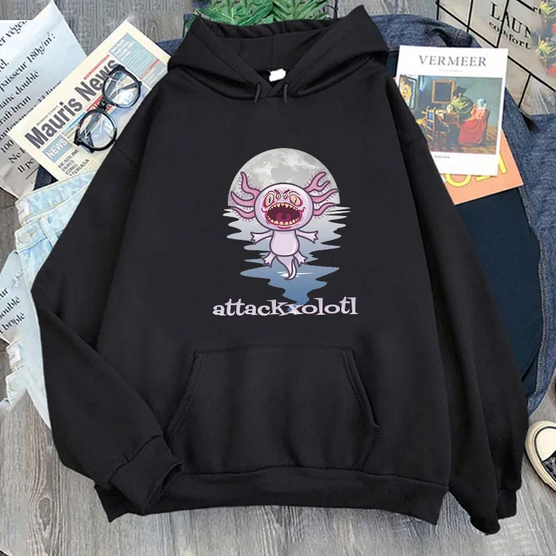 Funny Cute Axolotl Relax Gamer Hoodie  Women Hoodie Spring/Autumn Unisex Sweatshirt  Sudaderas Long Sleeve Clothes