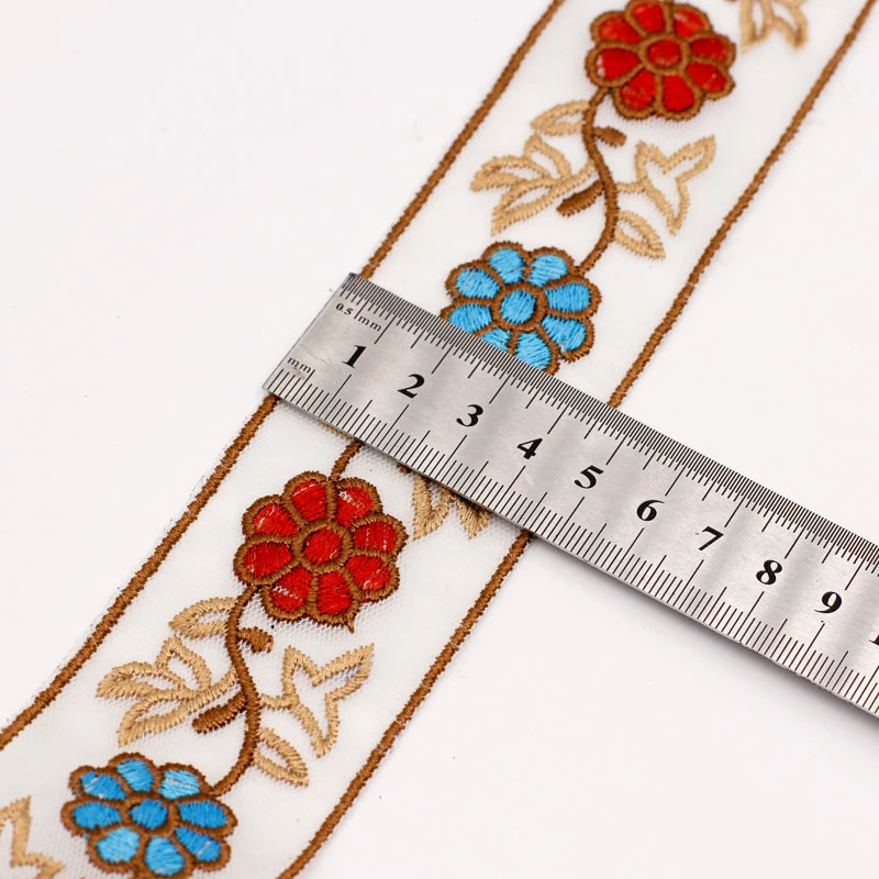 4 5 см широкая сетка с вышивкой цветочное кружево в этническом стиле одежда ретро
