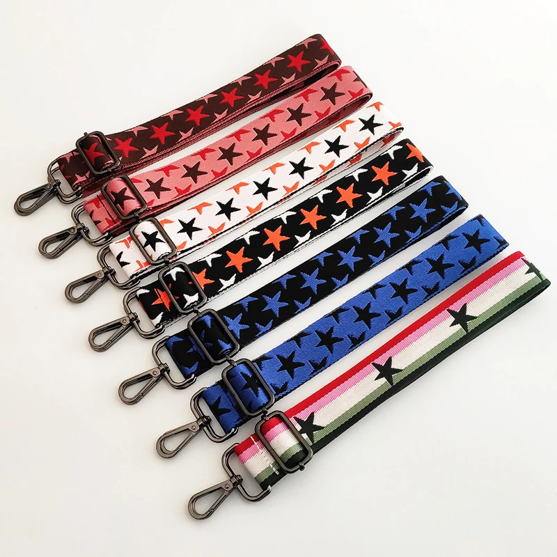 

New Adjustable Bag Strap Bag Part Accessories For Handbags Pentagram Belt Leopard Shoulder Strap Replacement Purse Strap For Bag