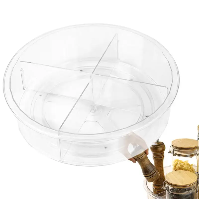 

Kitchen Turntable Organizer Rotating Cylindrical Organizers With Multi Compartments Household Products For Spices Sauces