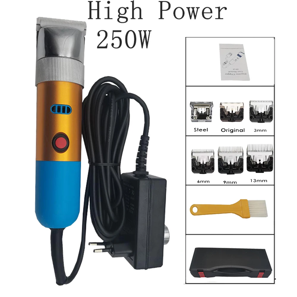 High Power 250W Dog Hair Clipper Professional Pet Clippers Shaver Electric Scissors Grooming Trimmer Cat Sheep Haircut Machine