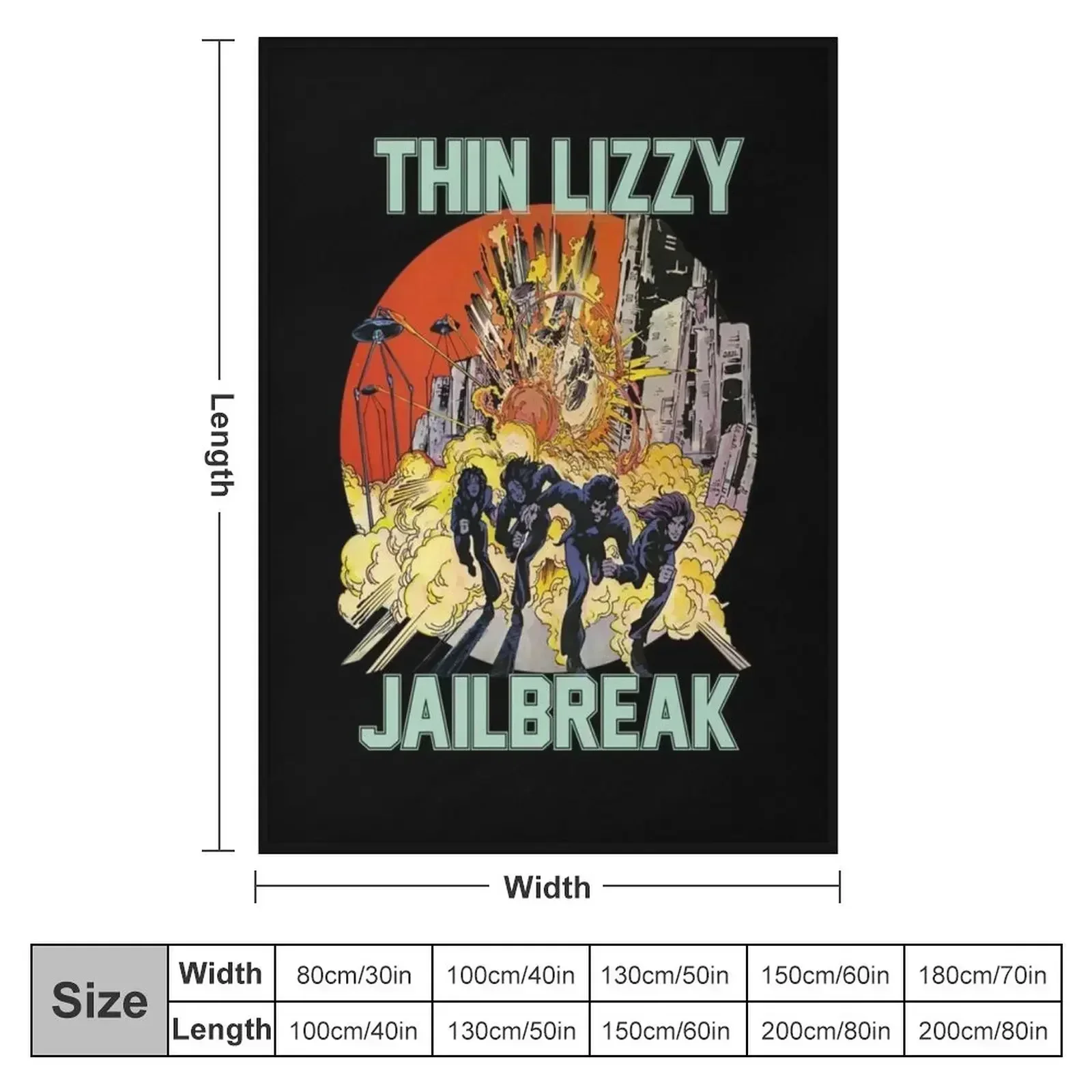 Тонкий винтажный подарок Lizzy Jailbreak Explosion для фанатов мужчин и женщин на Хэллоуин