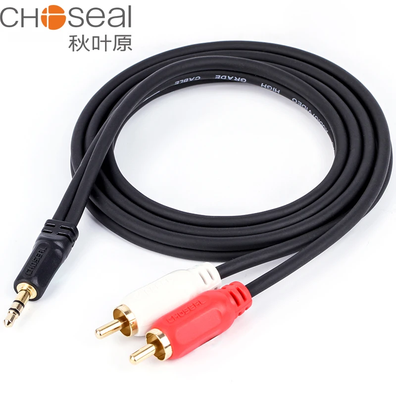 

CHOSEAL 2RCA 3.5mm Jack Cable RCA Audio AUX Cables for Home Theater DVD TV Amplifier RCA to 3.5mm Speaker Wire