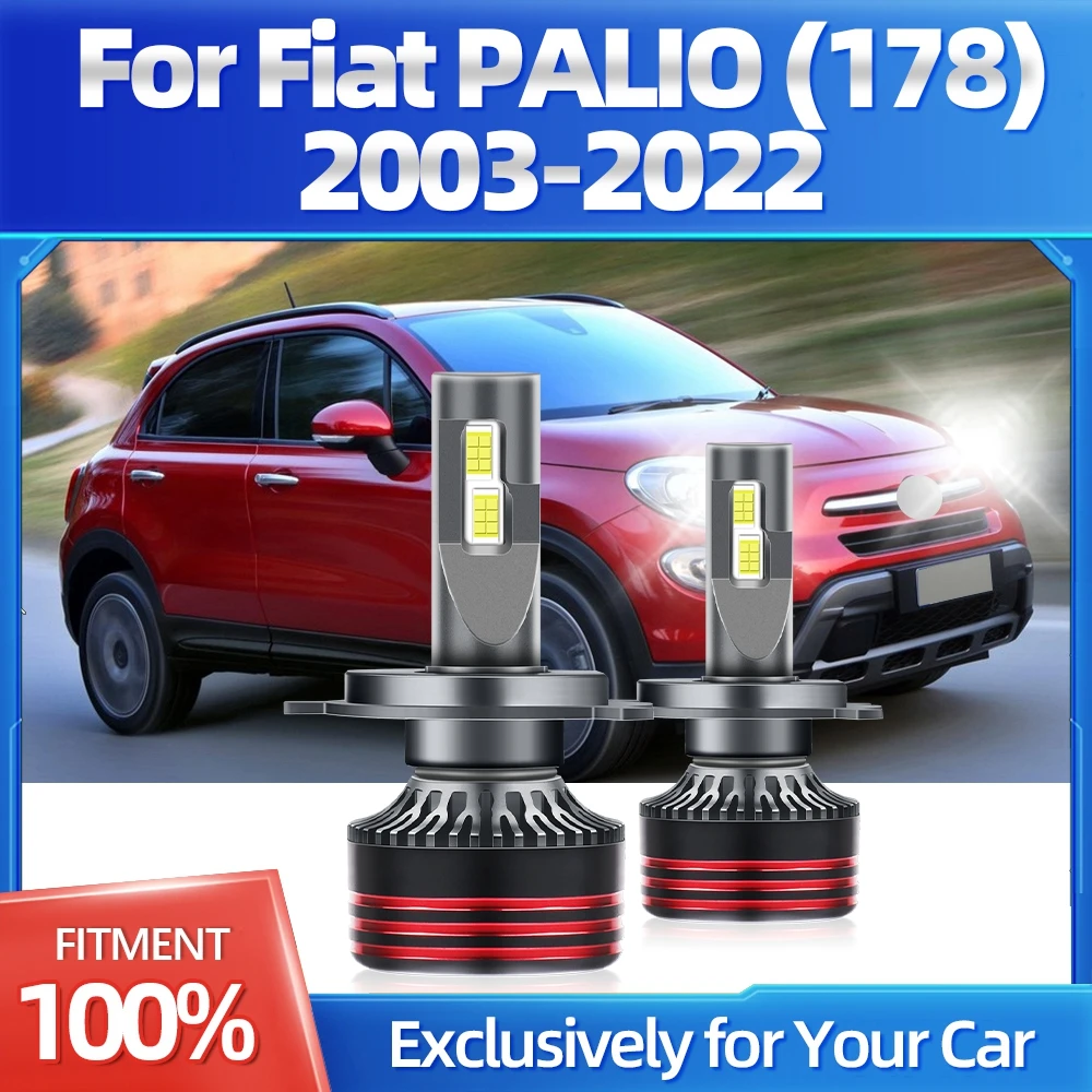 

KINGSOFE Car Canbus 2x LED Headlight H4 High Low Beam Plug And Play Waterproof Easy To Install For Fiat PALIO (178) 2003-2022