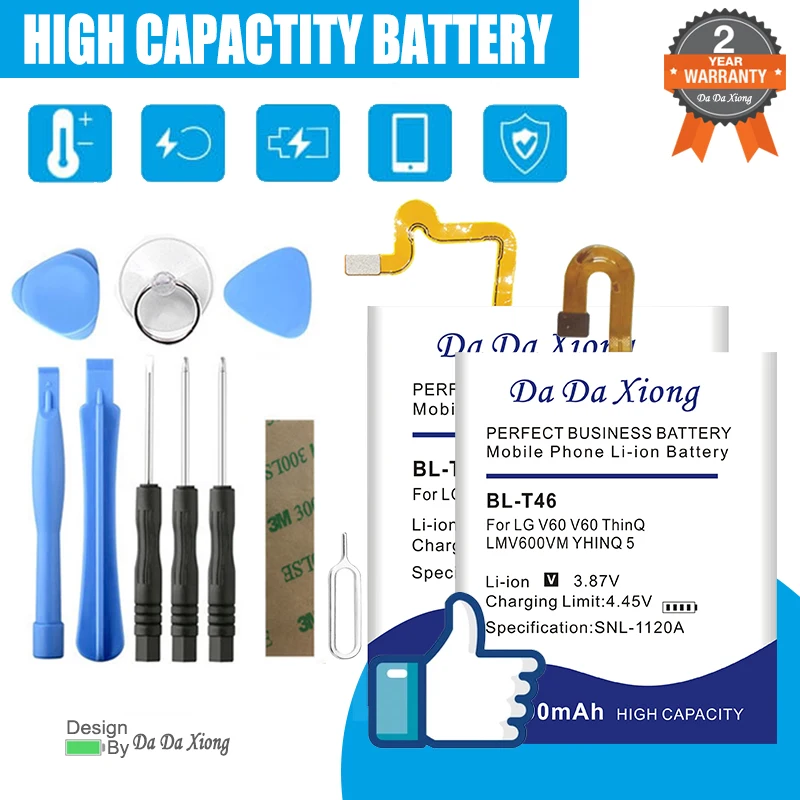 

New Quality BL-T47 BL-T46 BL-T49 BL-T48 For LG V60 ThinQ LMV600VM STYLO 6 LM-Q730MM K510 K51S LM-K410BMW LM-K51 phone Batteries