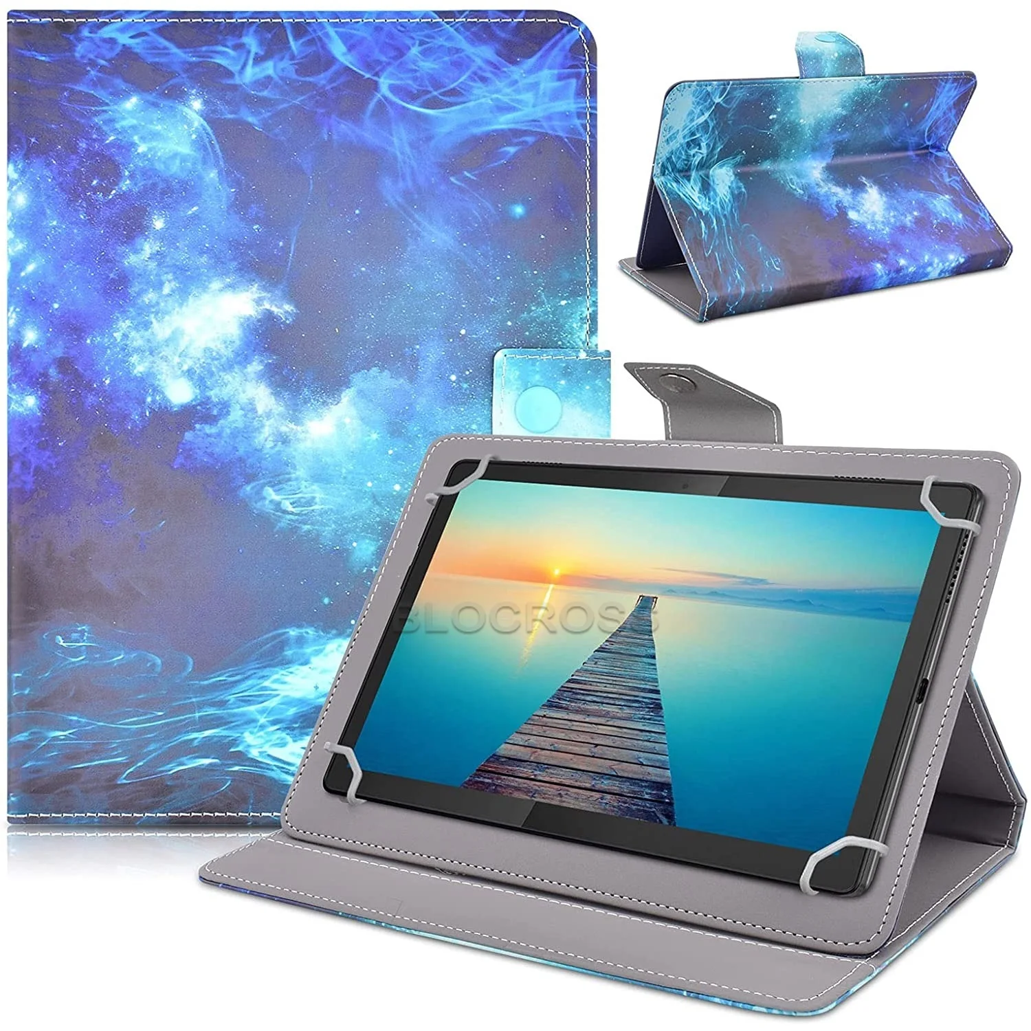 Universal Case for 9.5"-10.5" Tablet Folio Cover Case for All Fire HD 10 iPad 9.7 and More 9.6"9.7"10.1''10.5"Android iOS Tablet