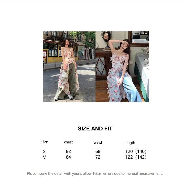 Женское платье-комбинация с цветочным принтом без рукавов