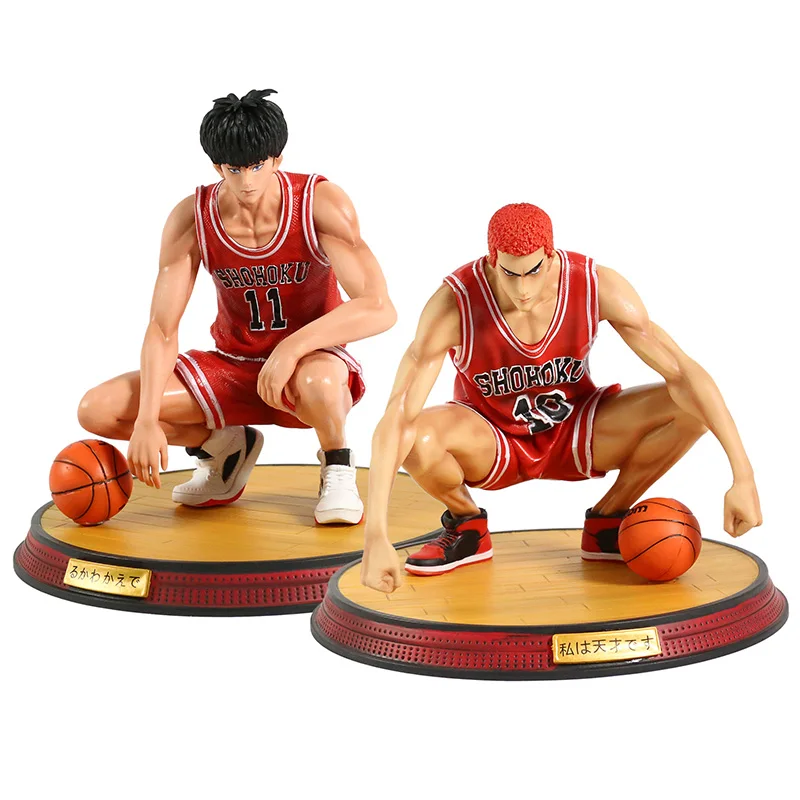 

Bandai Slam Dunk Sakuragi Hanamichi Rukawa Kaede Squatting Ver Collectible Figure Model Toy Brinquedos Figurals
