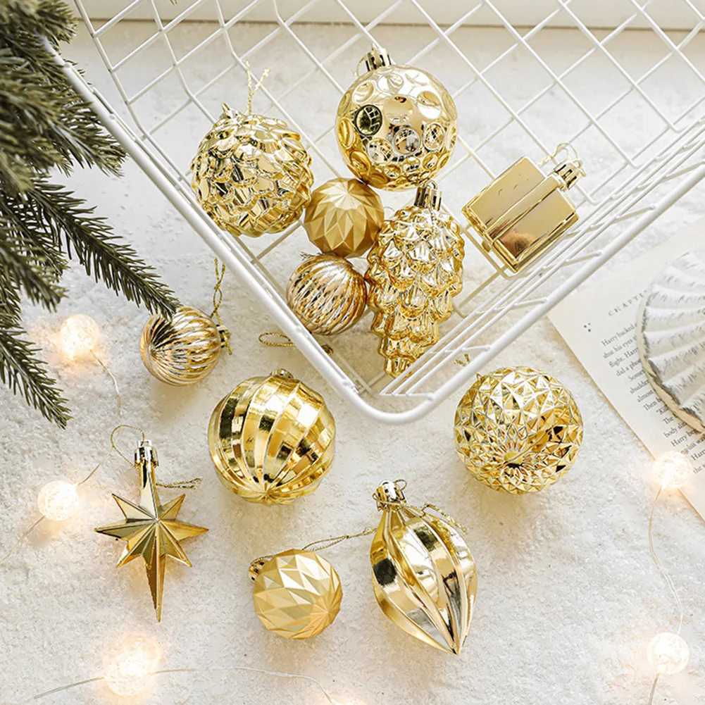 Праздничные дисплеи елочные украшения 10*12*12 см 12 шт. в комплекте коробка с