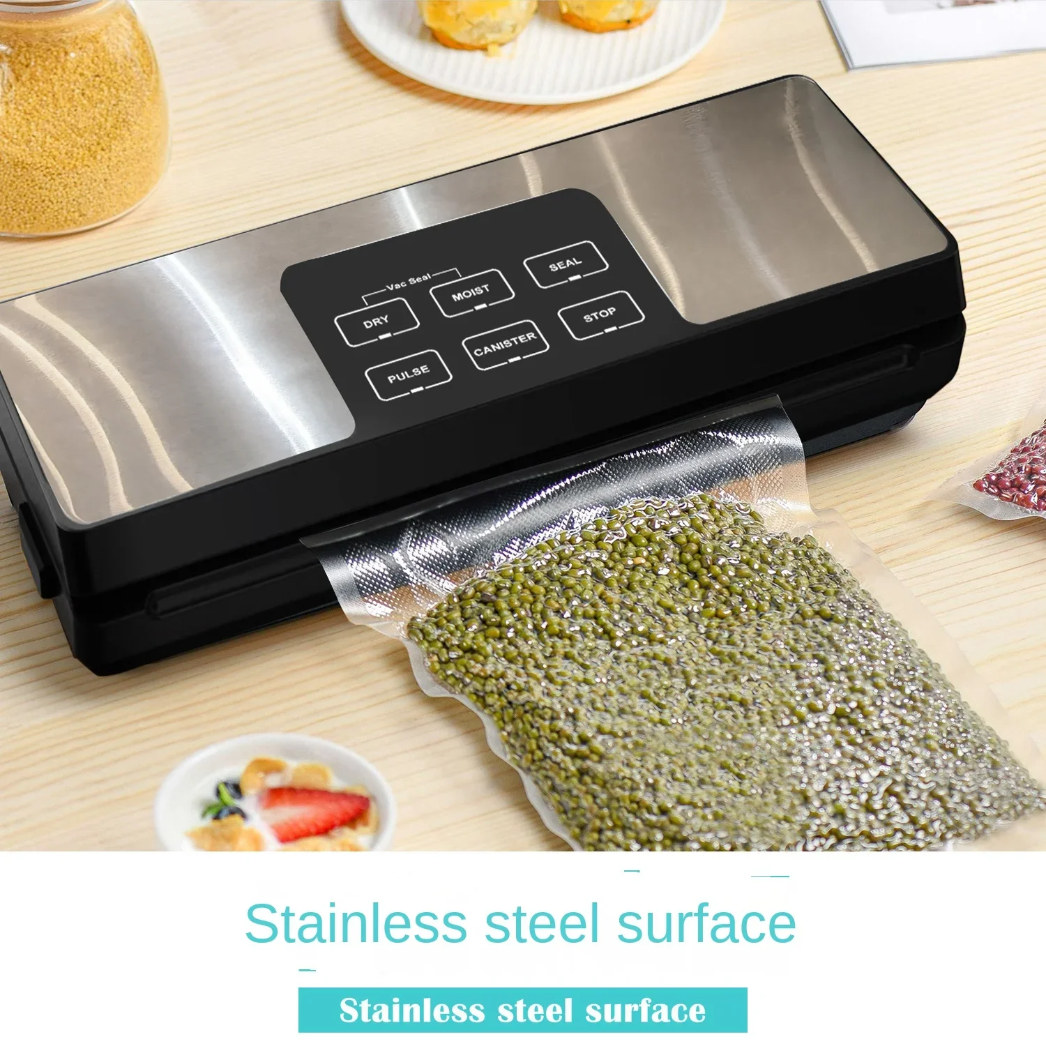 Вакуумная упаковочная машина для сухих и влажных продуктов