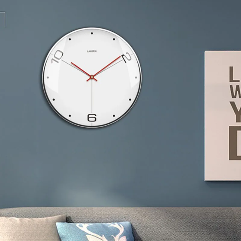 

Большие настенные часы в скандинавском стиле, электронный дизайн, металлические настенные часы для гостиной, офиса, спальни, Настенный декор XF10YH