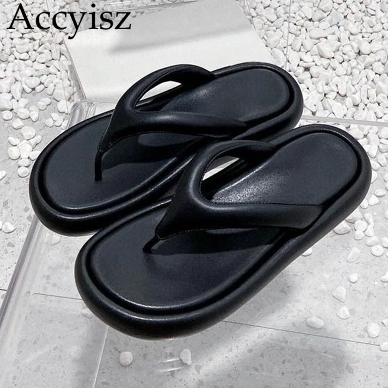 

Flip Flops Slides Women Mixed Color Genuine Leather Casual Beach Shoes Slippers Summer Slippers Ladies Mules Shoes Woman 2023