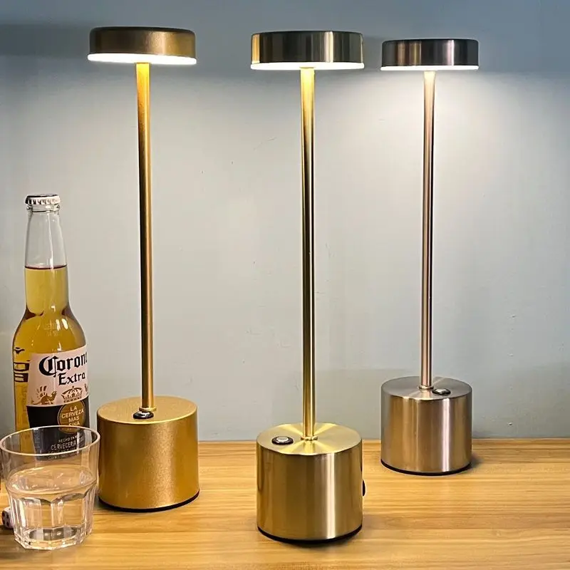 

Led Charging Lamp Bar Table Lamp Restaurant Cafe Outdoor Desktop Decoration Clear Bar Bistro Table Lamp Cordless Night Light
