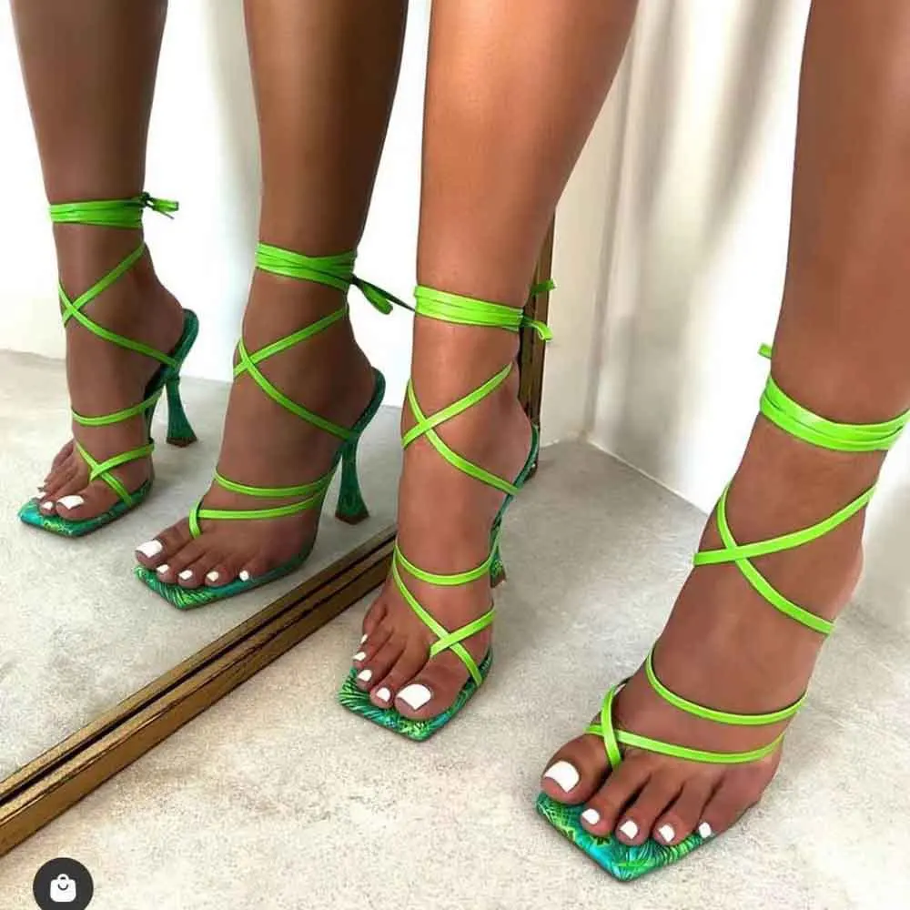 

Ladies High Heels Roman Sandals PU Solid Color Fish Mouth Shape Stilettos Non Slip Women Shoes