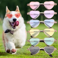 1pc new retro heart mental sunglasses for cats small dogs dolls sunglasses fashion party cosplay costume photo prop pet products