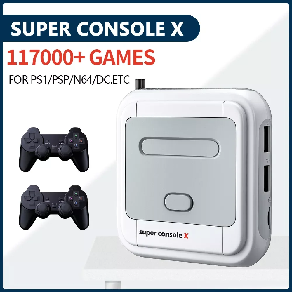 Game Box Super Console X  Video Game Console For PSP/PS1/MD/N64 WiFi Support HD Out Built-in 50 Emulators With 90000+Games