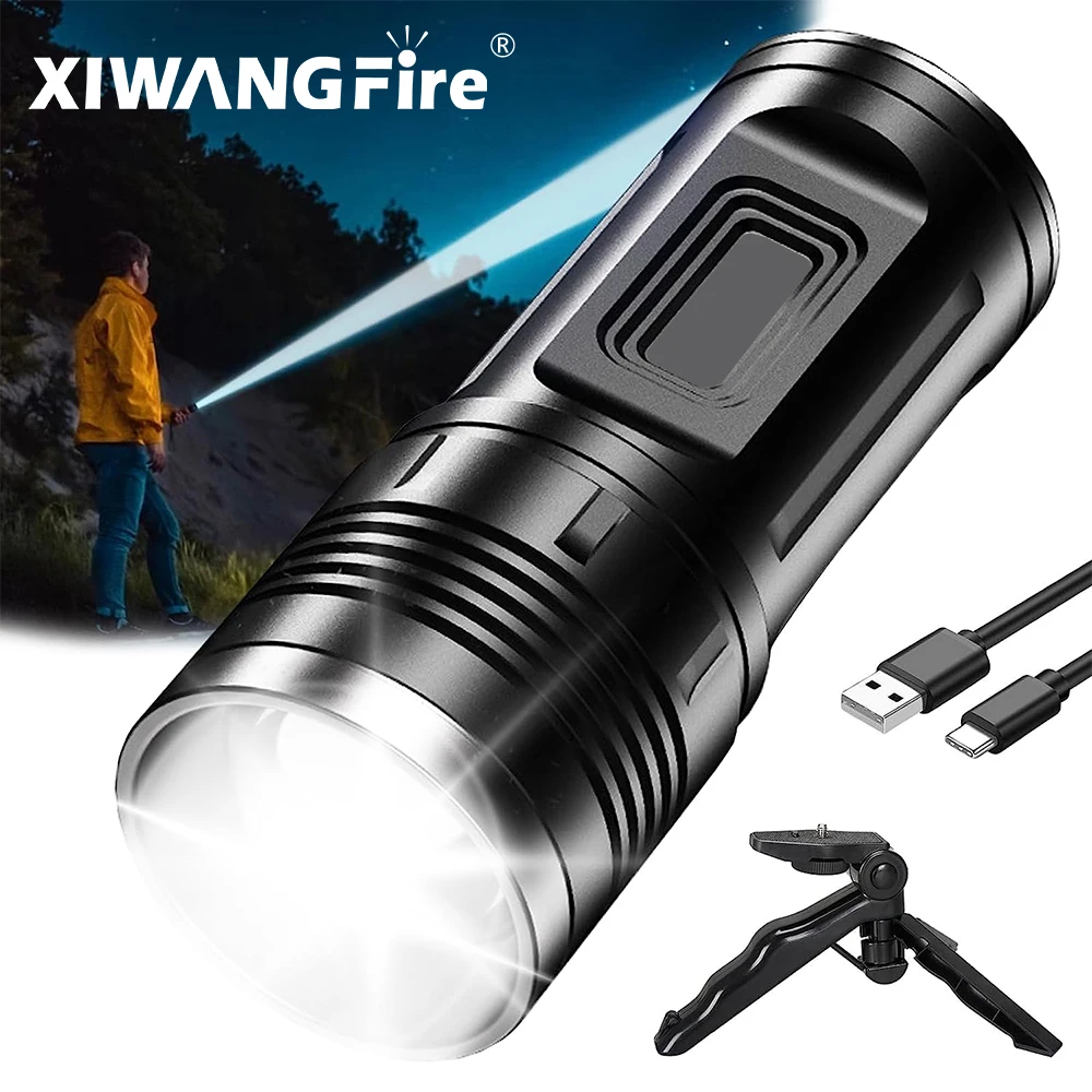 

XIWANGFIRE Super Powerful LED Flashlight 16000lm USB C Rechargeable 7500mah Spotlight Long Range Zoomable Emergency Torch