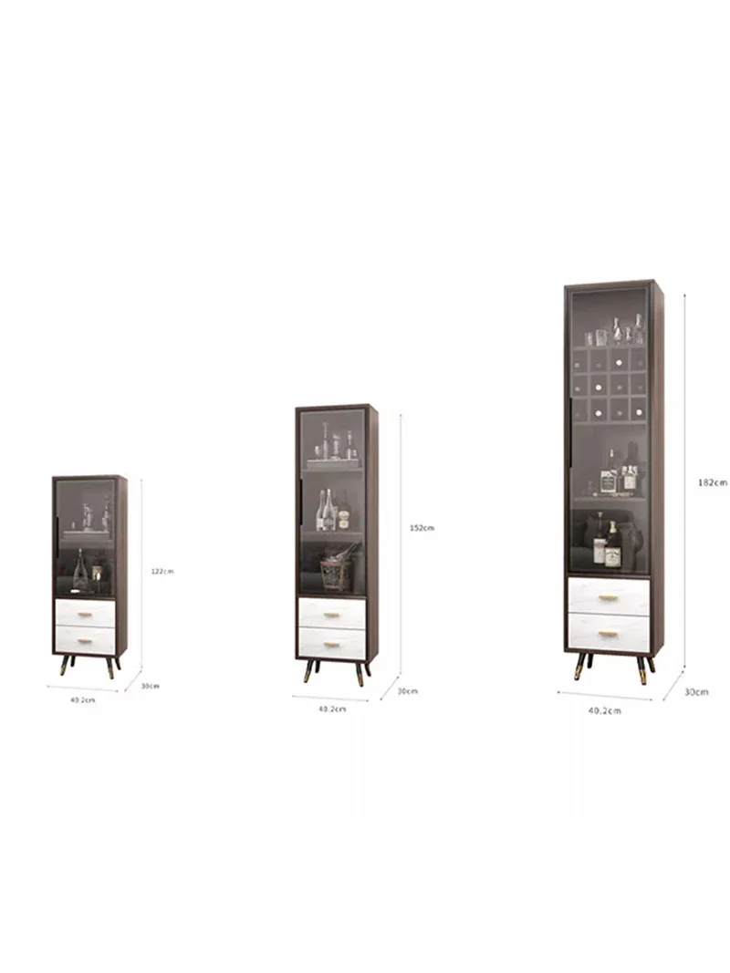 Простой витрина винный шкаф металлическая ножка скандинавский ресторан