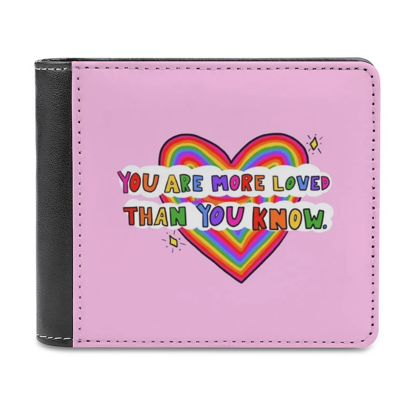 

You Are More Loved Leather Wallet Men's Wallet Diy Personalized Purse Father'S Day Gift Self Care Is Important Mental Heath