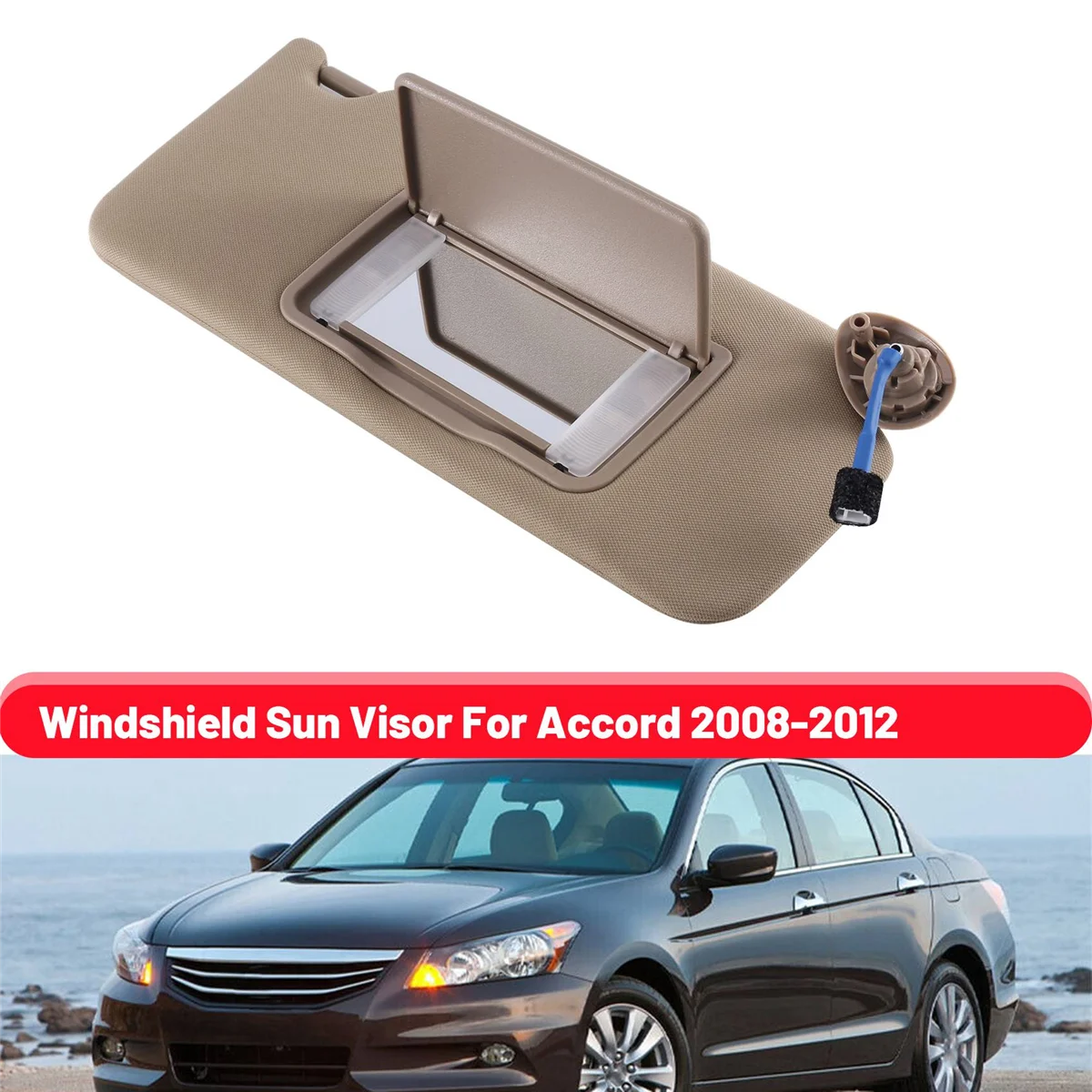 

Козырек от солнца для пассажирского автомобиля с зеркалом, козырек от солнца на лобовое стекло для Honda Accord 2008-2012 83280-TA5-A51ZA