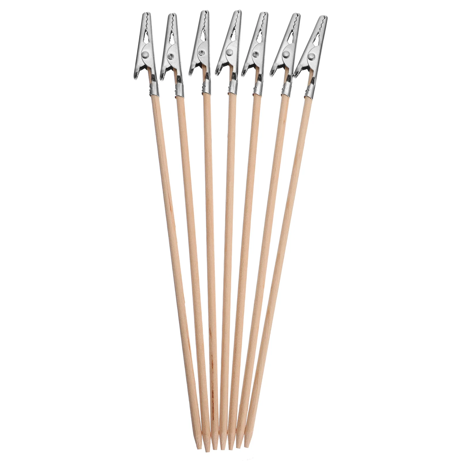 

100 Pcs Bamboo Stick Crocodile Clip Clamps Alligator Clips Skewer Modeling Tool DIY Accessories